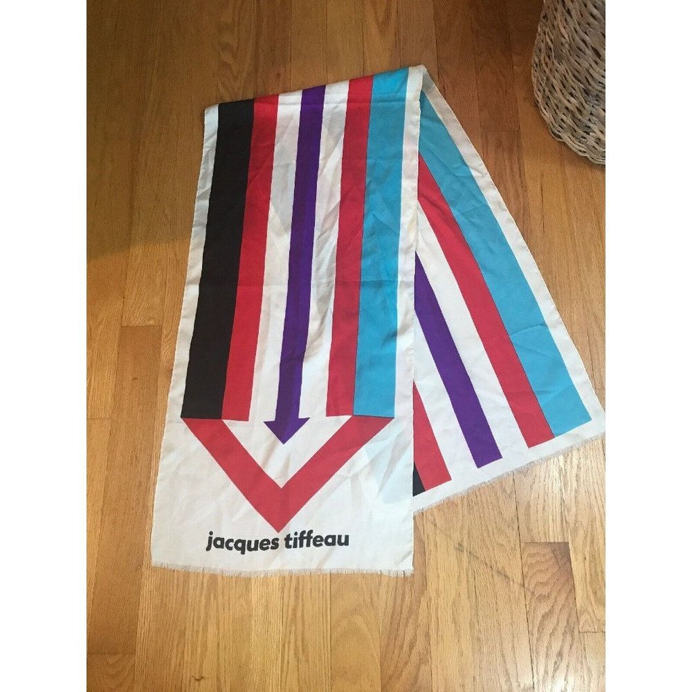 Jacques Tiffeau Vintage Rare silk Scarf - Picture 4 of 6